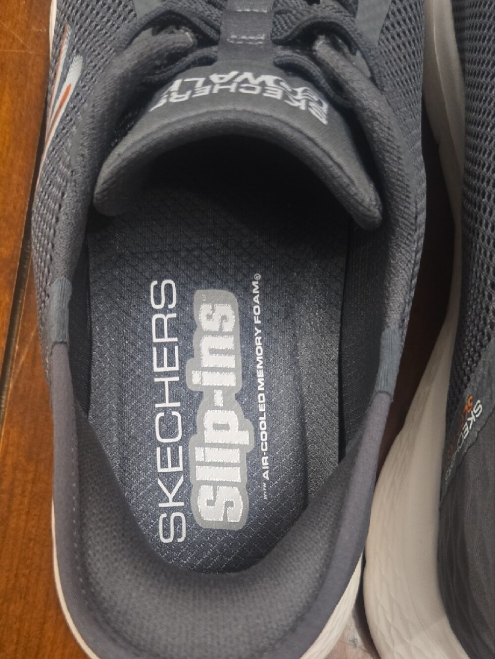 Skechers GOwalk Breathable Mesh Slip-On Sneakers - Gray/White - Picture 4 of 9